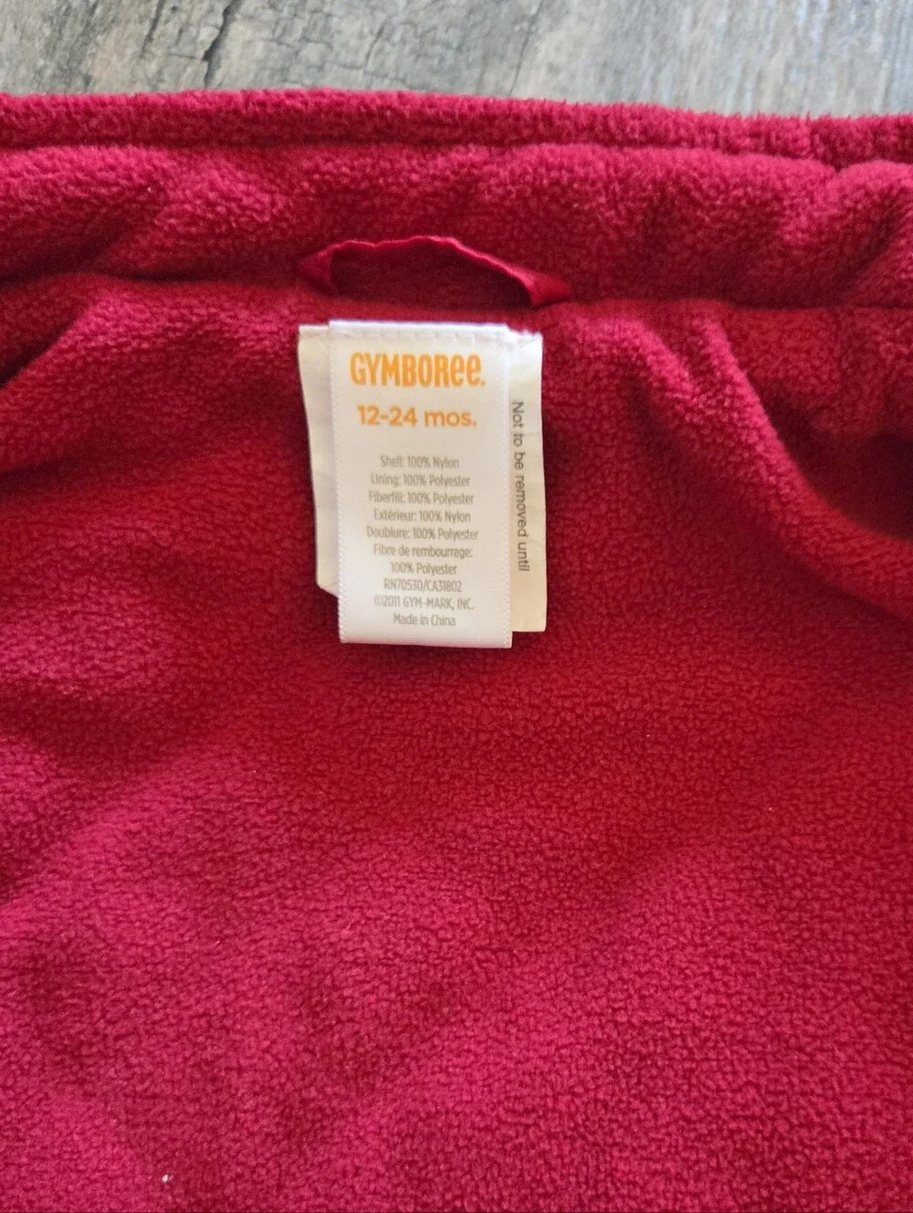 Gymboree EUC 12-24 Months Red Quilted Snowman Vest